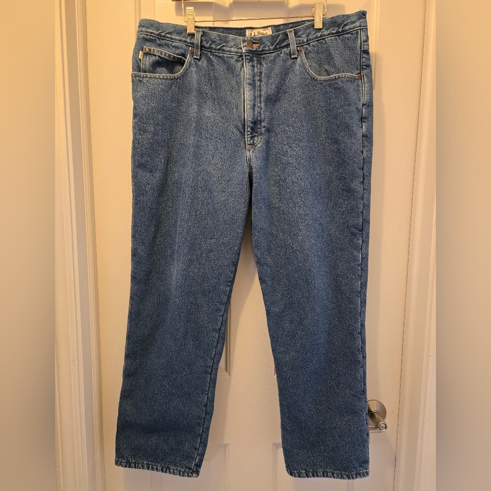 L.L. Bean Fleece Lined Denim Jeans Size 40 X 29